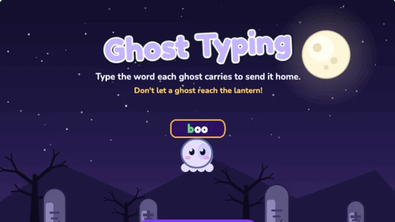 Ghost Typing game preview