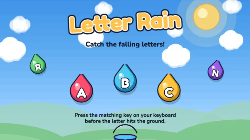 Letter Rain game preview
