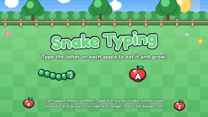 Snake Typing game preview